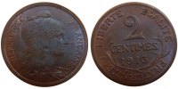 France 2 Centimes Coin, Dupuis, Paris, Bronze, KM:841 -