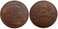 France 2 Centimes Coin, Dupuis, Paris, Bronze, KM:841 -