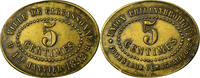 France 5 Centimes Coin, Union Philanthropique, Fourneaux Démocratiques, Carcassonne, 5 -