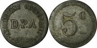 France 5 Centimes Coin, Ville de Castres, Castres, Zinc -