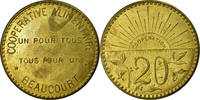 France 20 Centimes Coin, Coopérative Alimentaire, Beaucourt -