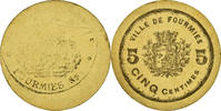 France 5 Centimes Coin, Ville de Fourmies, Fourmies, Cardboard -