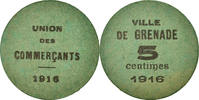 France 5 Centimes Coin, Union des Commerçants, Grenade -