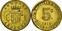 France 5 Centimes Coin, Union Commerciale et Industrielle, Annonay -