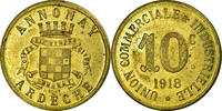 France 10 Centimes Coin, Union Commerciale et Industrielle, Annonay -