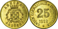 France 25 Centimes Coin, Union Commerciale et Industrielle, Annonay -