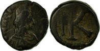 Half Follis Coin, Anastasius I, Constantinople, Copper -