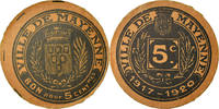 France 5 Centimes Coin, Ville de Mayenne, Mayenne -