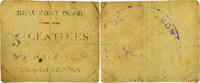 France 5 Centimes Coin, Mairie de Beaumont, Beaumont, Cardboard -