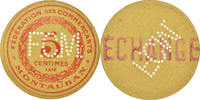 France 5 Centimes Coin, Fédération des Commerçants, Montauban -