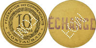 France 10 Centimes Coin, Fédération des Commerçants, Montauban -