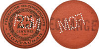 France 25 Centimes Coin, Fédération des Commerçants, Montauban -