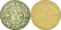 France 5 Centimes Coin, Commune de Roncq, Roncq, Cardboard -