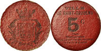France 5 Centimes Coin, Ville de Saint-Gaudens, Saint-Gaudens -