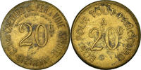 France 20 Centimes Coin, Cie des Chemins de Fer à Voie Etroite, Saint-Etienne, 20 -