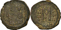 Follis Coin, Justin II, Constantinople, Copper, Sear:360 -