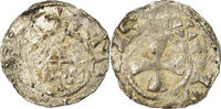 France Denarius Coin, Picardie, Anonymous, Amiens, Silver -