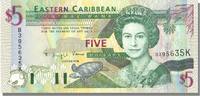 East Caribbean States 5 Dollars Banknote, KM:31k -