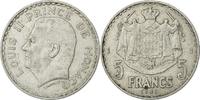 Monaco 5 Francs Coin, Louis II, Poissy, Aluminum, KM:122 -