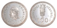 New Hebrides 100 Francs Coin, Paris, Silver, KM:E1 -