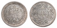 Tunisia 10 Francs Coin, Muhammad al-Amin Bey, Paris, Silver -
