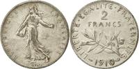 France 2 Francs Coin, Semeuse, Paris, Silver, KM:845.1 -