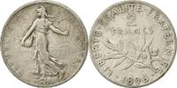 France 2 Francs Coin, Semeuse, Paris, Silver, KM:845.1 -