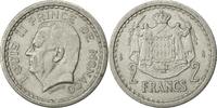 Monaco 2 Francs Louis II, Undated (1943), Poissy, Aluminum, KM:121 -