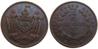 BRITISH NORTH BORNEO Cent Coin, Heaton, Birmingham, Bronze -