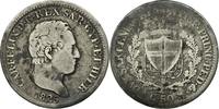 ITALIAN STATES 50 Centesimi SARDINIA, Carlo Felice, Torino -