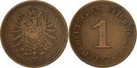 GERMANY - EMPIRE Pfennig Coin, Wilhelm I, Frankfurt, Copper -