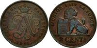 Belgium 2 Centimes Coin, Albert I, Copper, KM:64 -