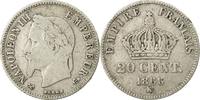 France 20 Centimes Coin, Napoleon III, Napoléon III, Bordeaux -