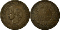 France 5 Centimes Coin, Cérès, Paris, Bronze, KM:821.1 -