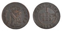 German States Kreuzer Coin, BADEN, Karl Ludwig Friedrich -