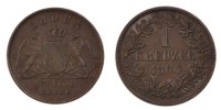 German States Kreuzer Coin, BADEN, Friedrich I, Copper -