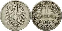 GERMANY - EMPIRE Mark Coin, Wilhelm I, Berlin, Silver, KM:7 -