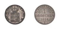 German States Groschen Coin, HANNOVER, Georg V, Silver -