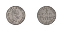 German States 1/2 Neu-Groschen, 5 Pfennig Coin, PRUSSIA, Wilhelm I -
