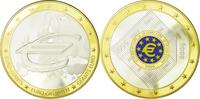 France Medal 10 ans de l'Euro, Copper Plated Silver -