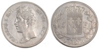 France 5 Francs Coin, Charles X, Limoges, Silver, KM:720.6 -
