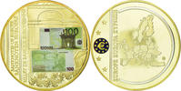 France Medal Billet de Banque Européenne, 100 Euro, Copper -
