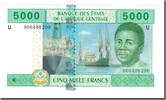 Central African States 5000 Francs Banknote, KM:209U -
