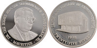 Mauritius 25 Rupees Coin, Silver, KM:44 -