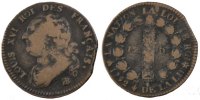 France 12 Deniers Coin, 12 deniers français, Strasbourg -