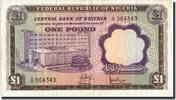 Nigeria 1 Pound Banknote, Undated (1968), undated (1968), KM:12a -