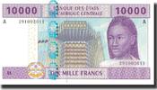 Central African States 10,000 Francs Banknote, 2002, KM:410A -