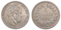 France 5 Francs Coin, Louis-Philippe, Marseille, Silver -