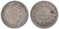 France 5 Francs Coin, Louis-Philippe, Marseille, Silver -