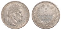 France 5 Francs Coin, Louis-Philippe, Lille, Silver -